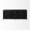 Poppy I 79x16 Black Metal With  Glass Door Sideboard, Sideboards & Buffet by Mercana, 79" length x 16" width x 33" height thumbnail 5