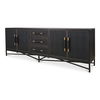 Mako Sideboard Large Black, Cabinets & Sideboard by Moe's Home, 100" width x 33.86" height x 17.72" depth thumbnail 2