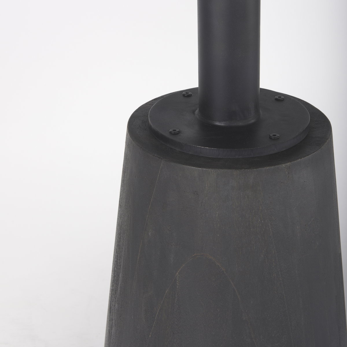 Maxwell 32' Round Pedestal Dining Table | Modern | Black-Brown Wood & Black Metal | Seats 2, by Mercana, 32" length x 32" width x 36" height View 9