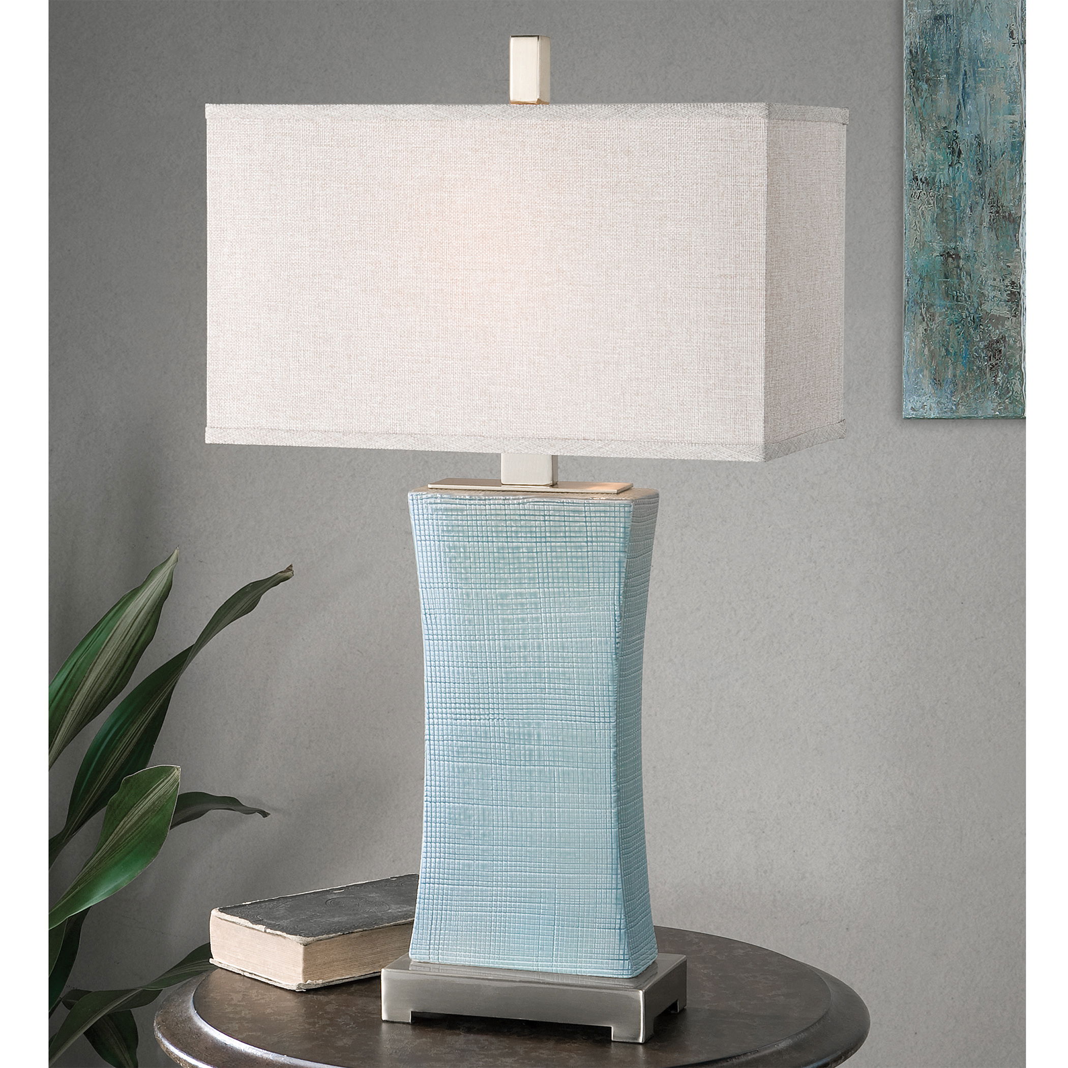 Cantarana Blue Gray Table Lamp large image 