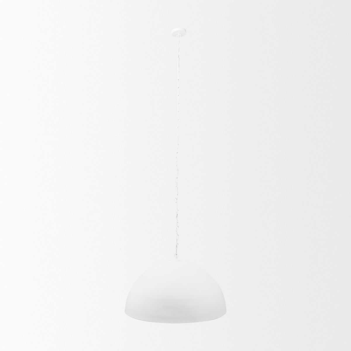 Doma 36' Round White Dome Pendant Light, by Mercana, 39" length x 39" width x 23" height View 3