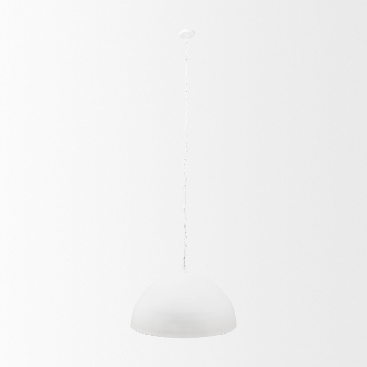 Doma 36' Round White Dome Pendant Light, by Mercana, 39" length x 39" width x 23" height View 3