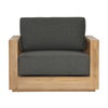 Darlene Outdoor Sofa Chair Charcoal, Accent Chair by Dovetail, 39.37" width x 32" height x 33.46" depth thumbnail 2