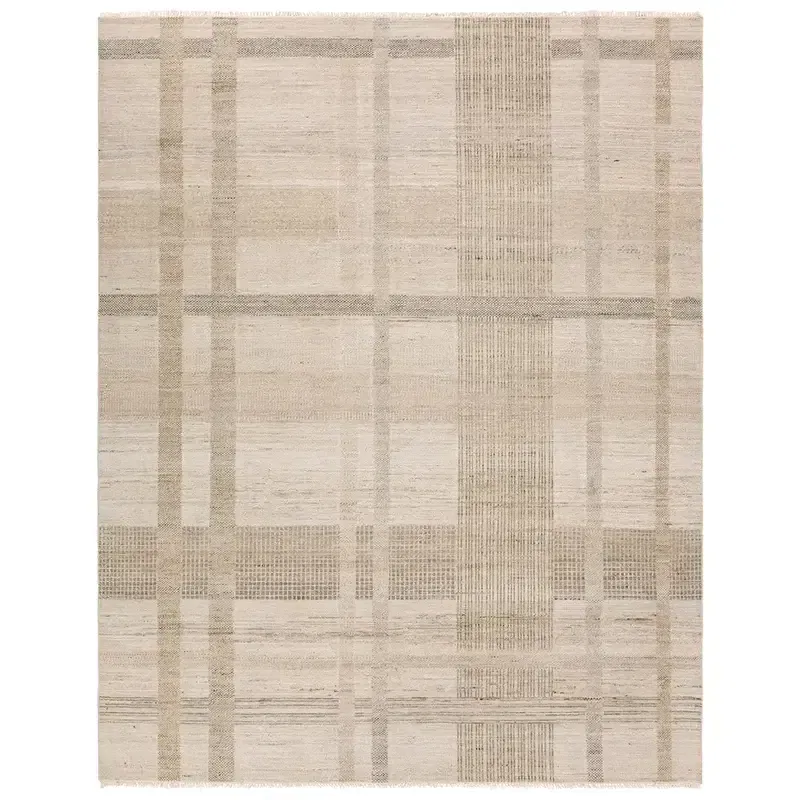 Jaipur Living Digon CEN02 Handknotted Stripes Ivory Area Rug (10'x14') large image 