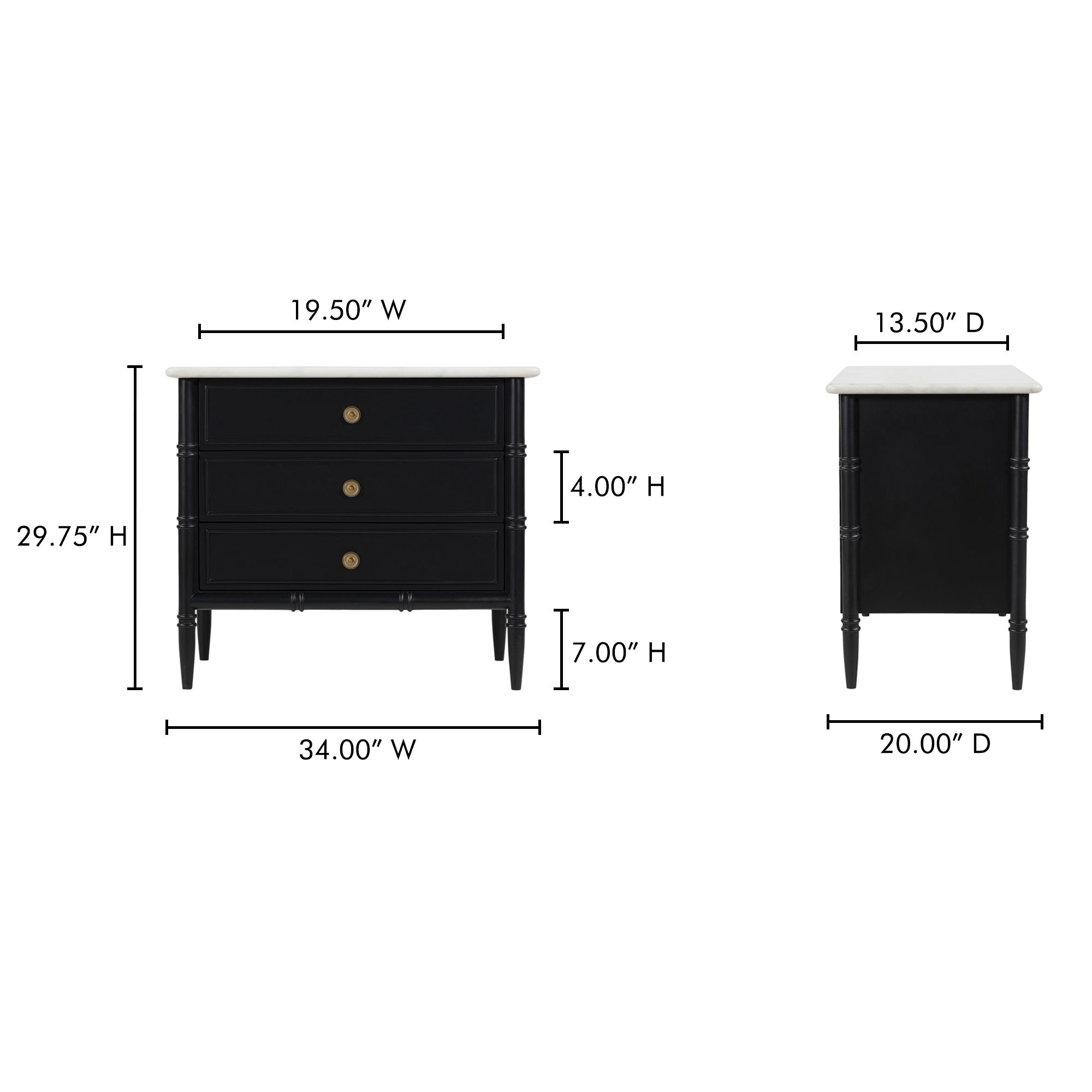 Eleanor Nightstand Black large image 