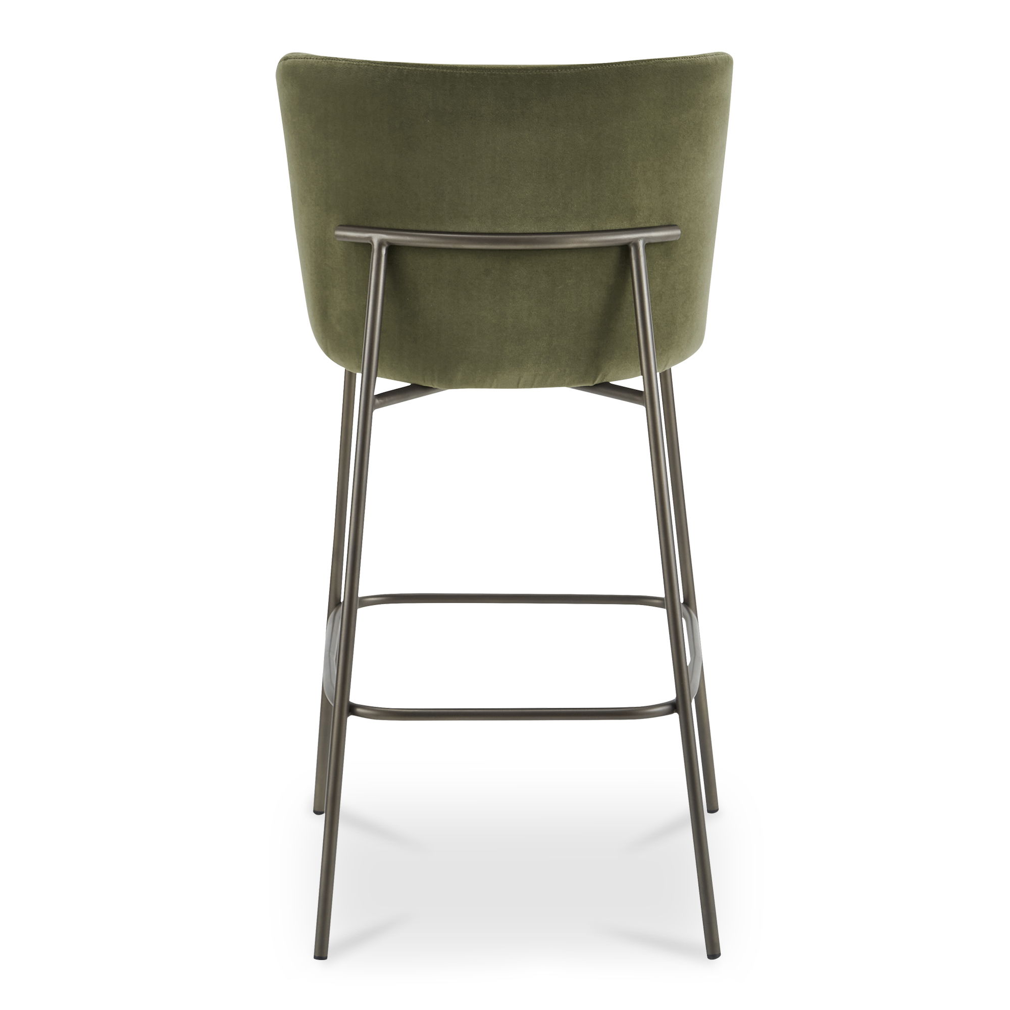 Early Bar Stool Faux Green Mohair, Counter & Bar Stool by Moe's Home, 21.7" width x 41" height x 23.4" depth View 4