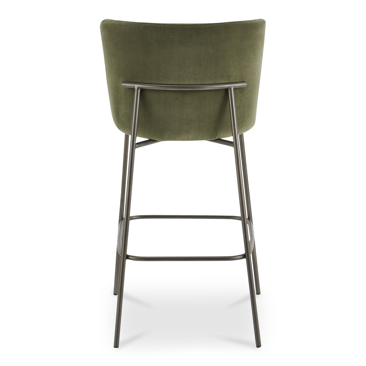 Early Bar Stool Faux Green Mohair, Counter & Bar Stool by Moe's Home, 21.7" width x 41" height x 23.4" depth View 4