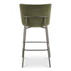 Early Bar Stool Faux Green Mohair, Counter & Bar Stool by Moe's Home, 21.7" width x 41" height x 23.4" depth thumbnail 4