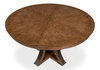 Tower Jupe Dining Table  Med Light Mink, by Sarreid, 4'7" length x 4'7" width x 2'6" height thumbnail 12