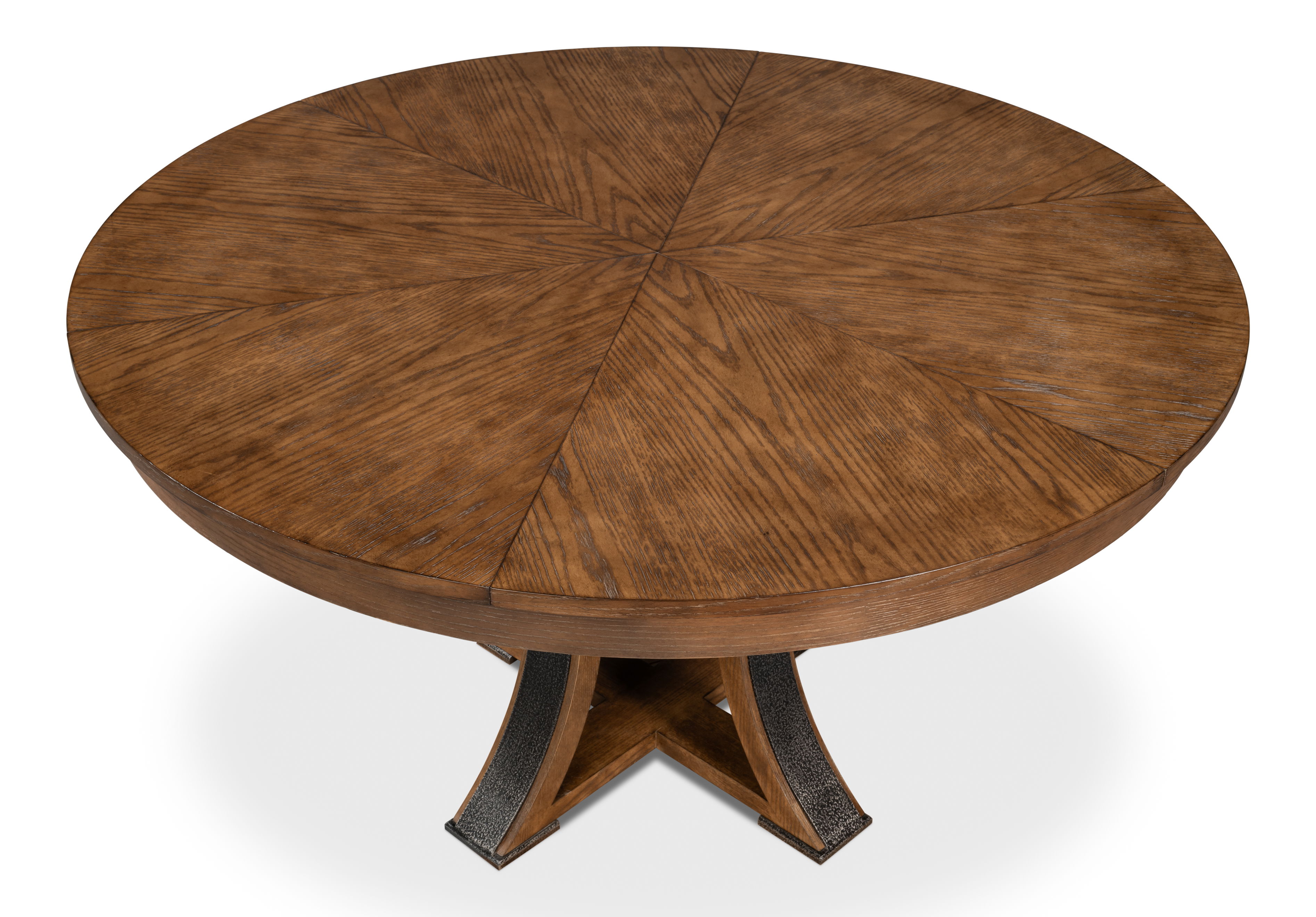 Tower Jupe Dining Table, Med,Light Mink, by Sarreid, 55" length x 55" width x 30" height View 12
