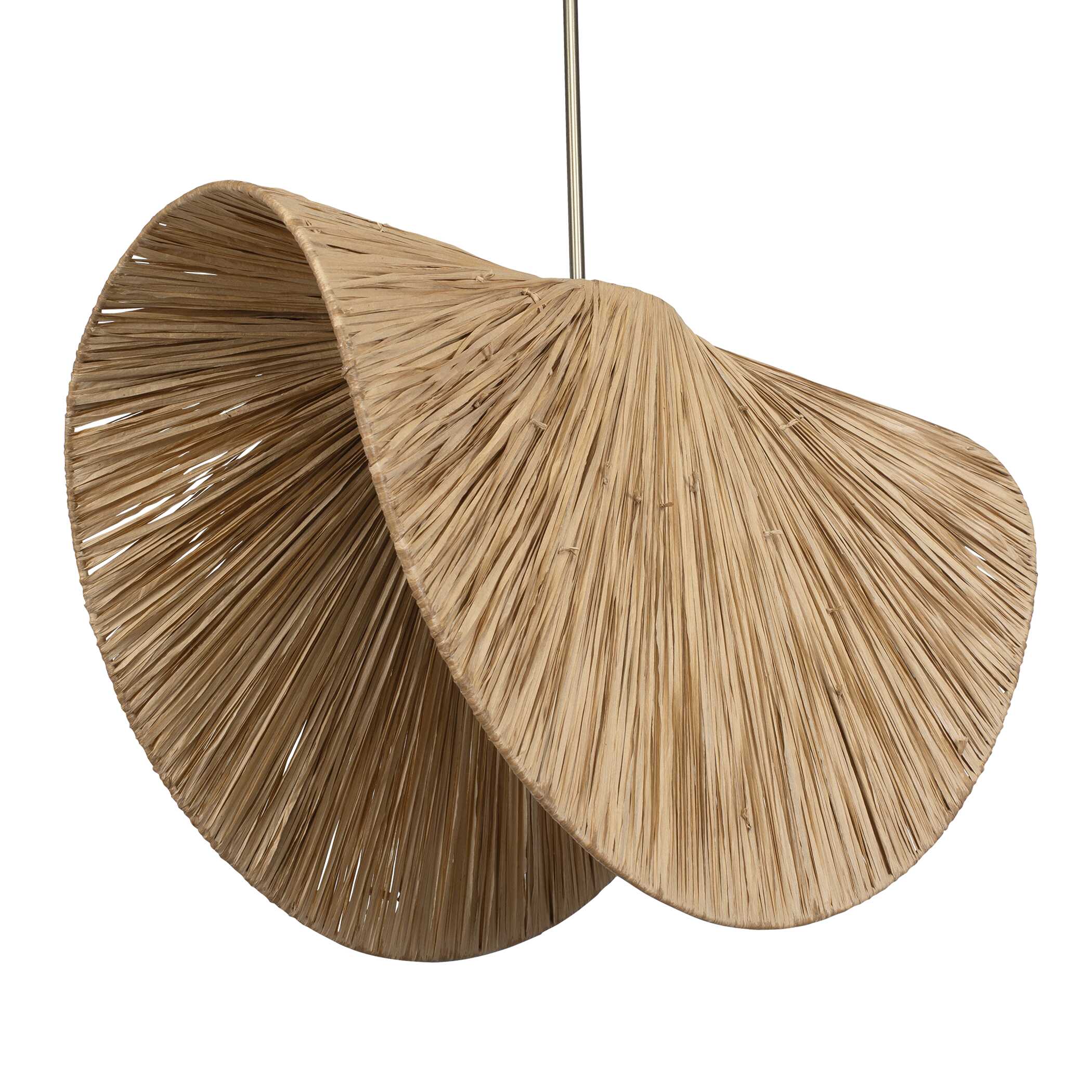 Bend 1 Light Raffia Pendant, Ceiling Light by Uttermost, 28.75" width x 19" height x 28.75" diameter x 15" depth View 5