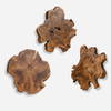 Kalani Teak Wall Art Set/3, Sculptural Wall Art by Uttermost, 20" width x 20" height x 1.2" depth thumbnail 1