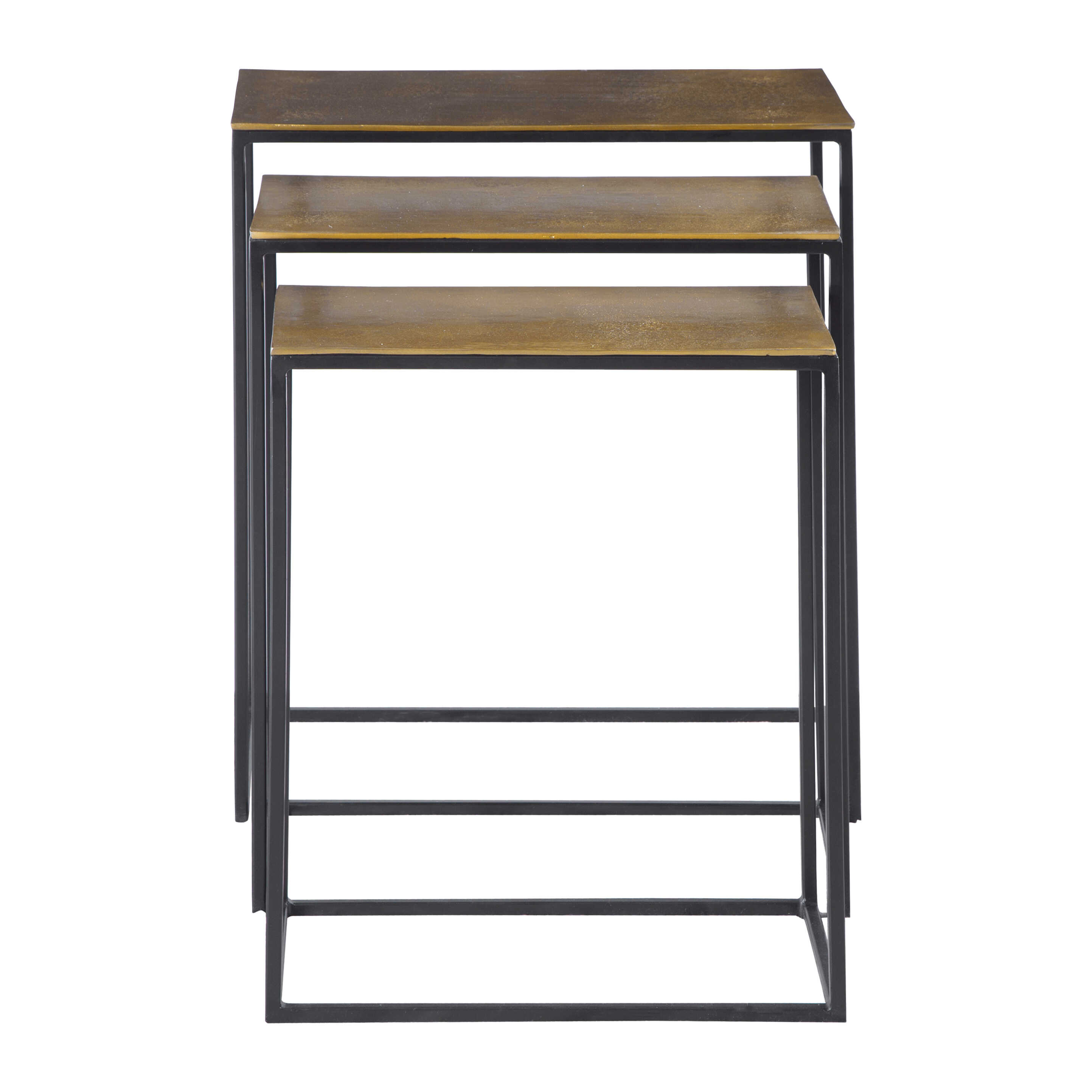Coreene Gold Nesting Tables Set/3 large image 