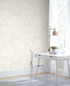 Egret Damask Taupe Wallpaper thumbnail 1