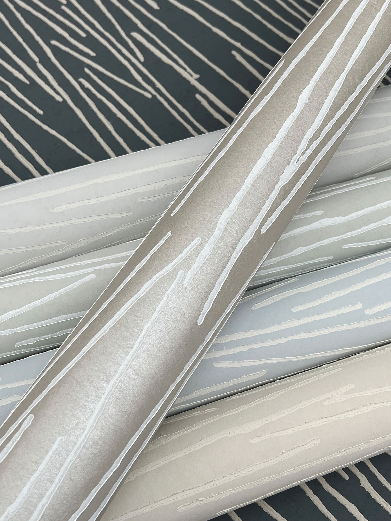 Line Horizon Pearl Wallpaper, by York Wall, 27' length x 2'3" width x 0.02" depth View 7