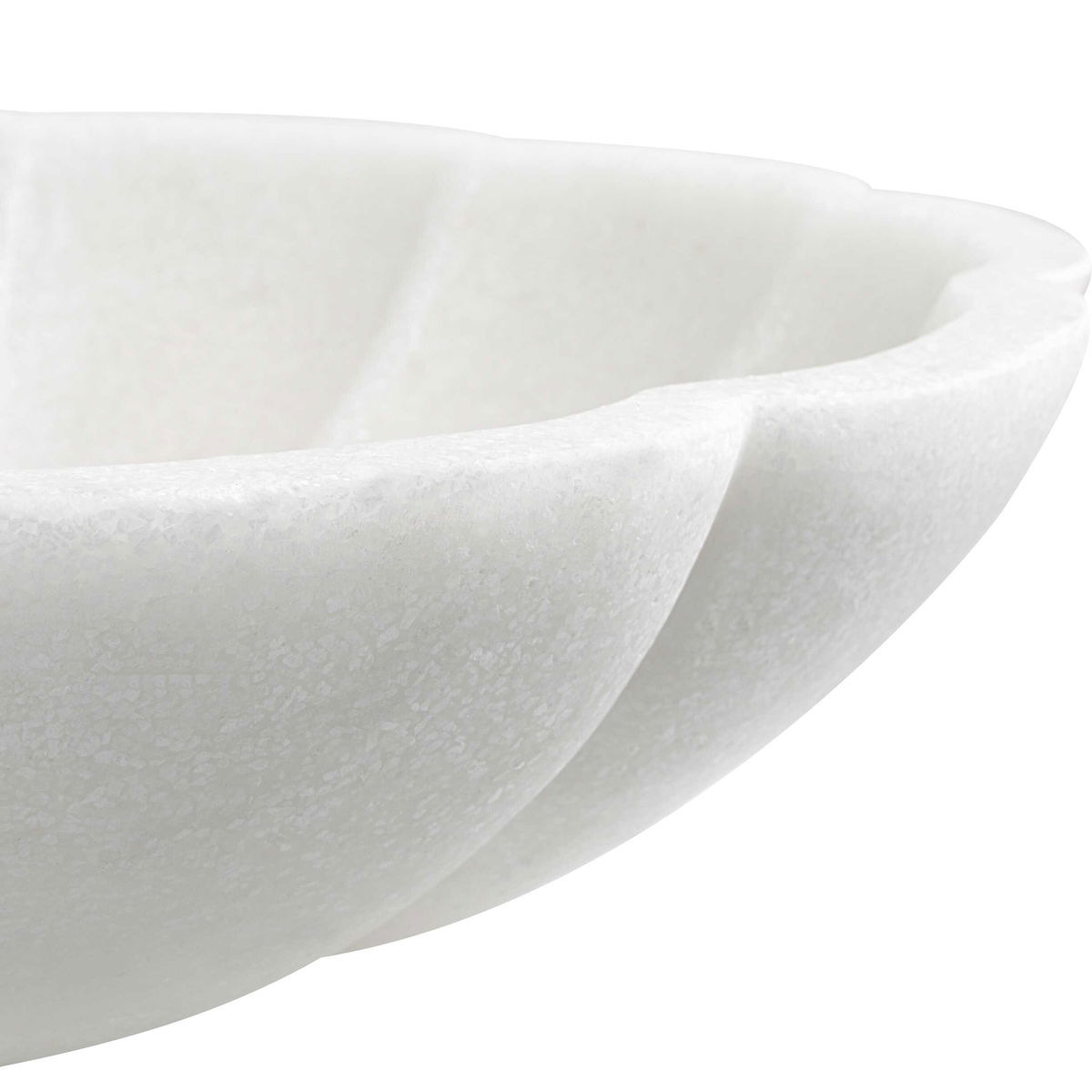 Petal Ivory Ricestone Bowl, Decorative Tray by Uttermost, 16.75" width x 4" height x 16.75" depth View 5