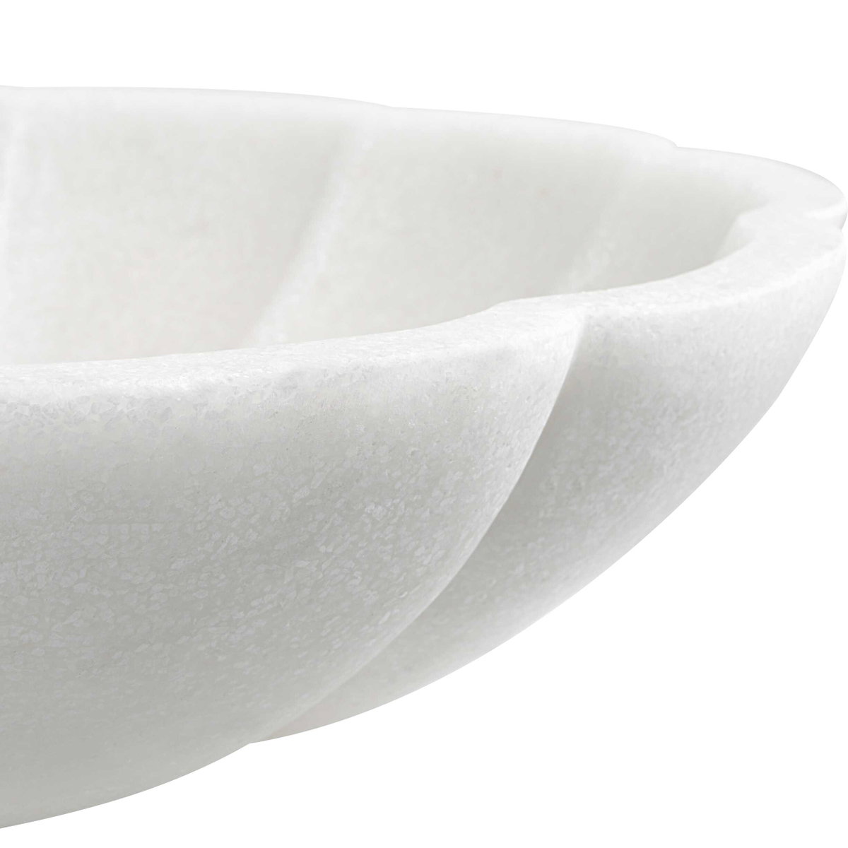 Petal Ivory Ricestone Bowl, Decorative Tray by Uttermost, 16.75" width x 4" height x 16.75" depth View 5
