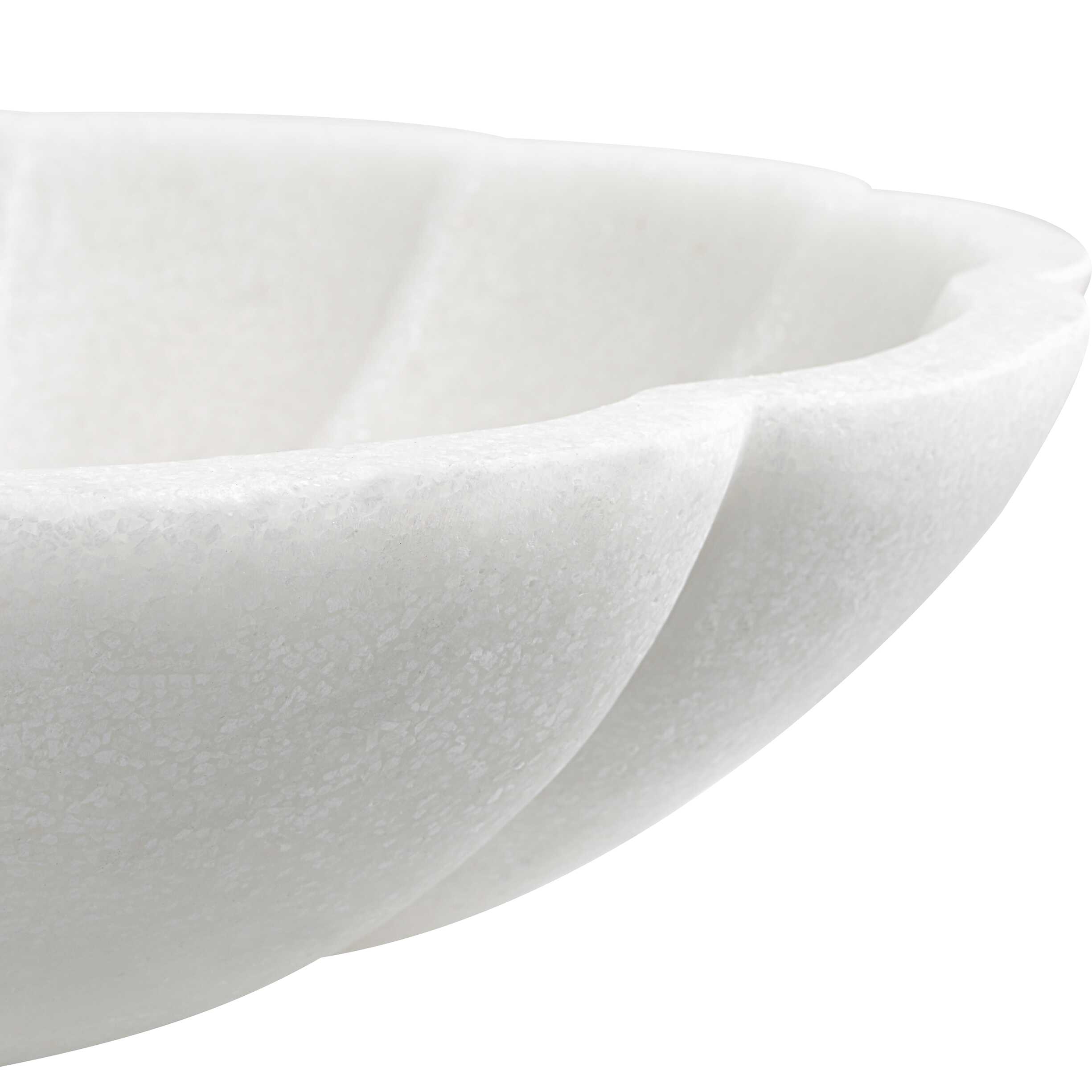 Petal Ivory Ricestone Bowl, Decorative by Uttermost, 16.75" width x 4" height x 16.75" depth View 5