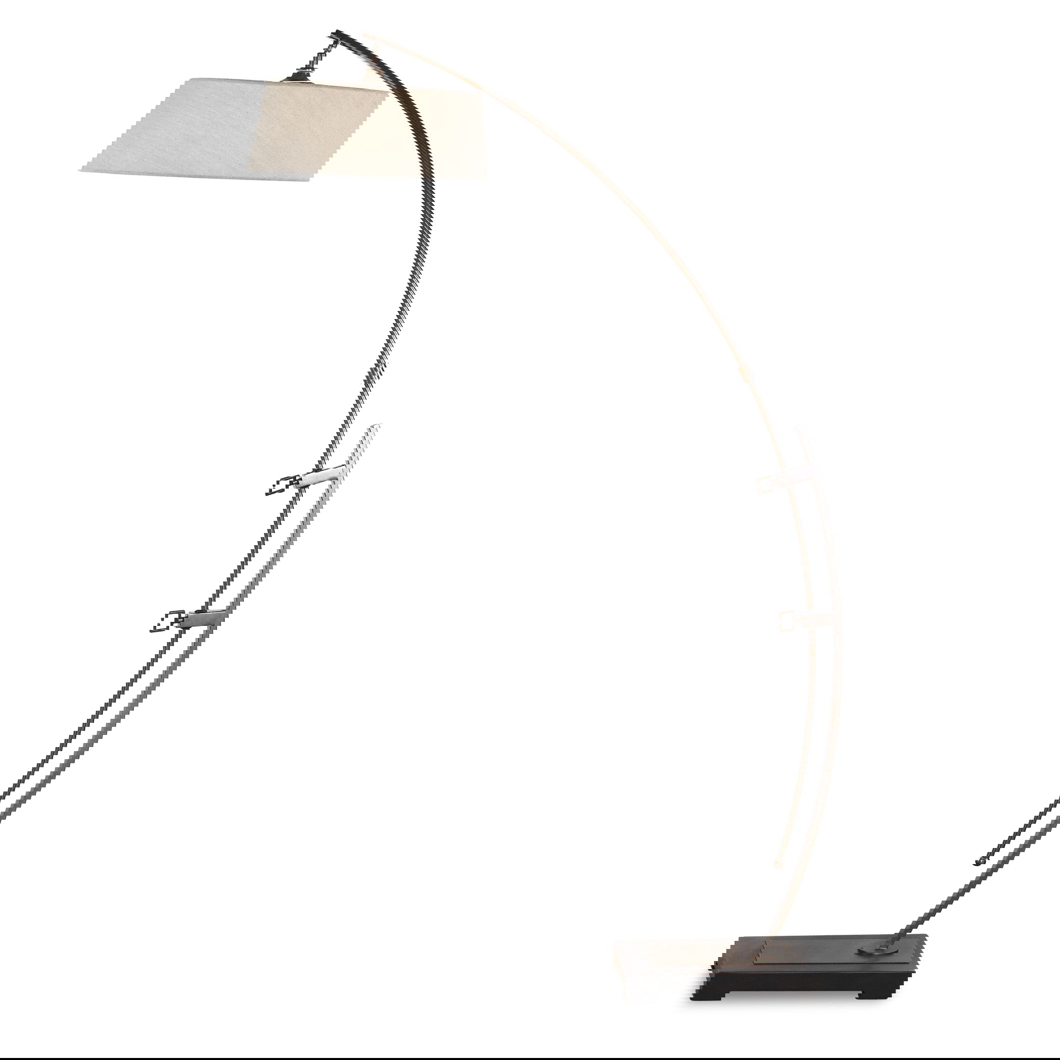 Calogero Bronze Arc Floor Lamp large image 