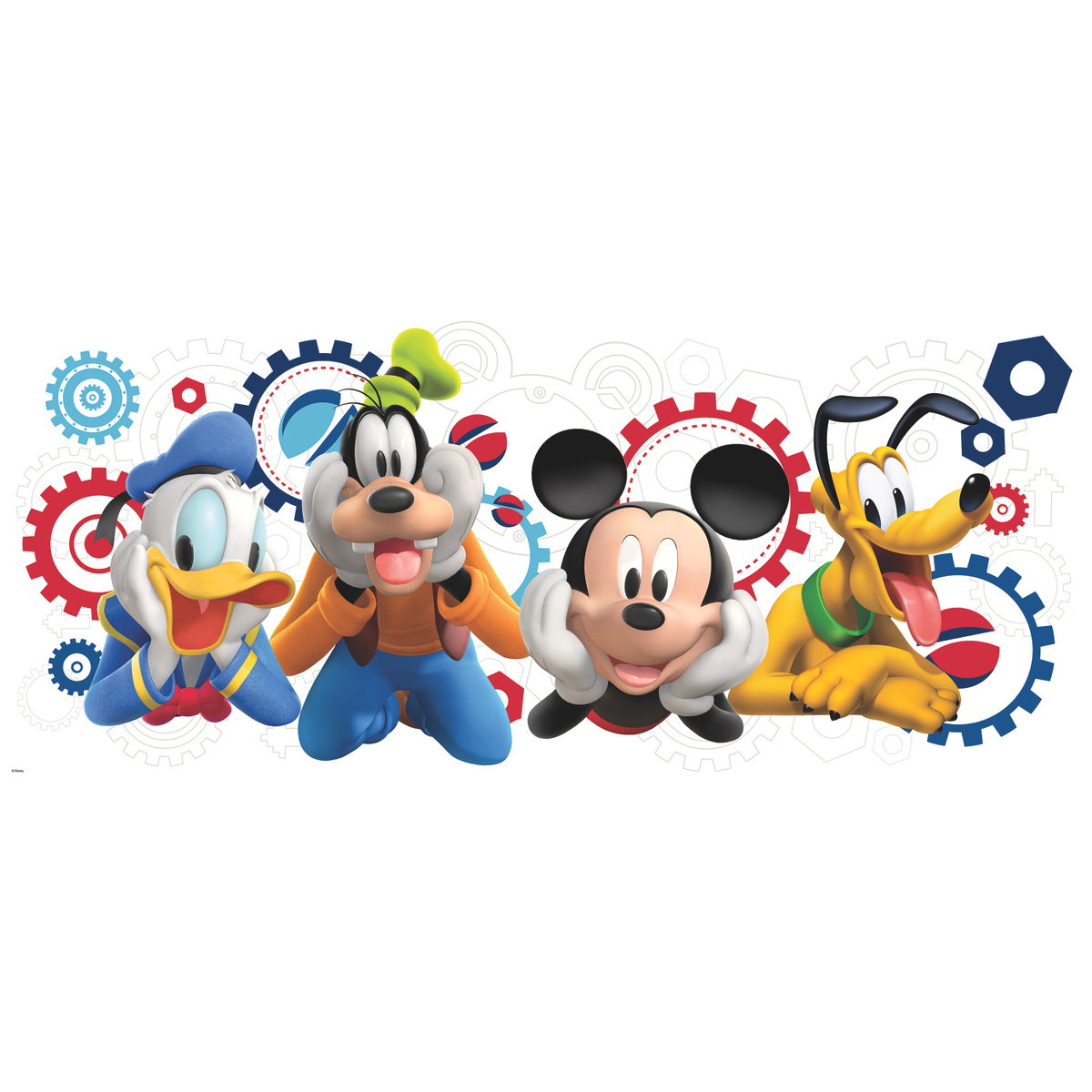 Mickey Mouse Clubhouse Capers Giant Wall Decals, by York Wall, 3'3.6" length x 1'6" width x 0.02" depth