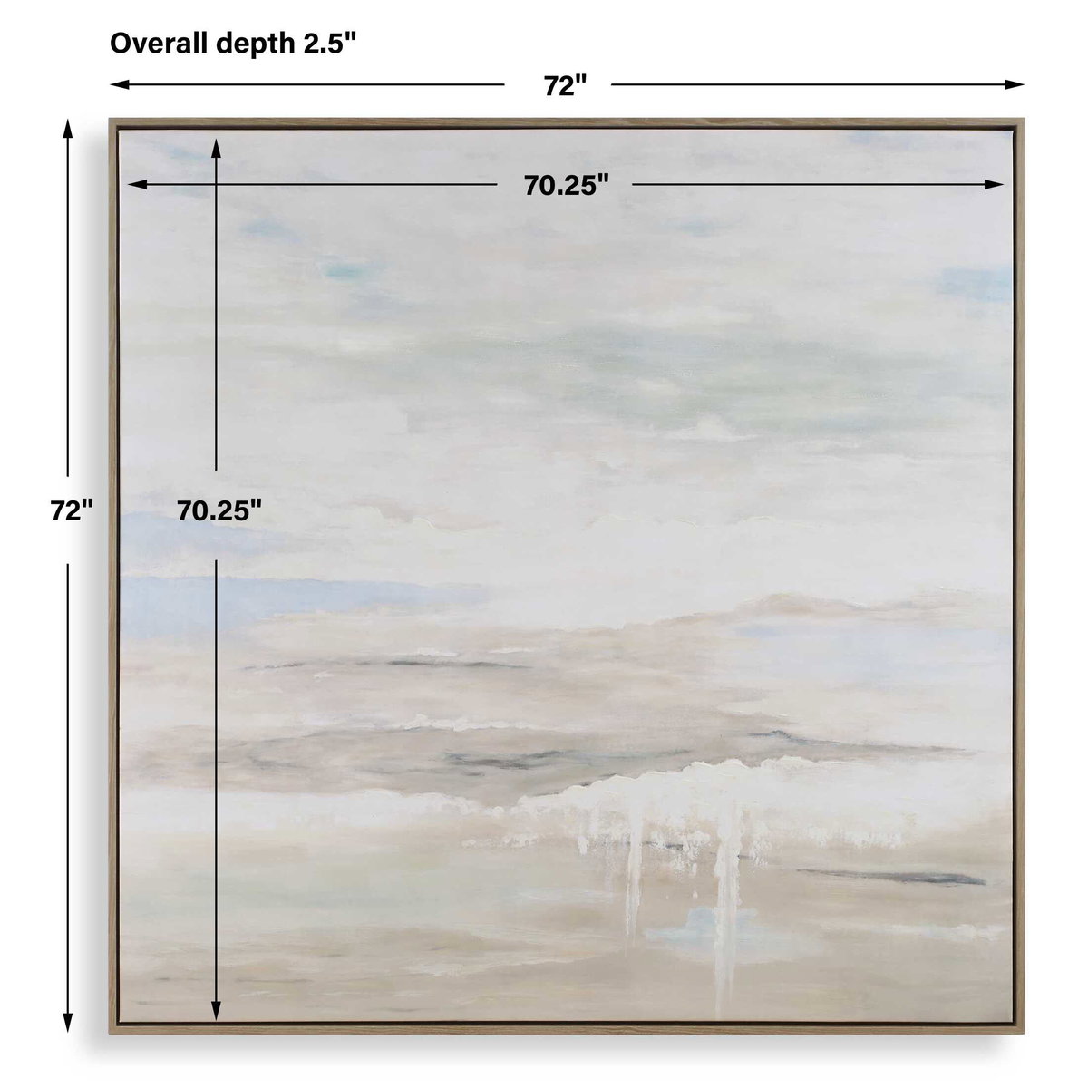 Gravity Abstract Landscape Art, by Uttermost, 72" width x 72" height x 2.5" depth View 3