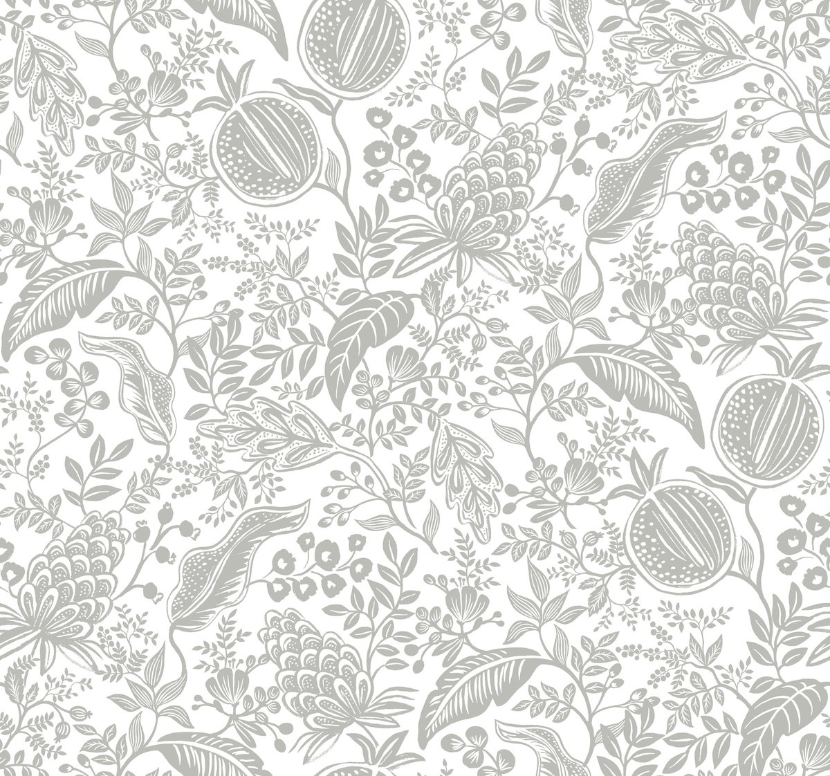 Pomegranate White & Black Wallpaper, by York Wall, 27' length x 2'3" width x 0.02" depth