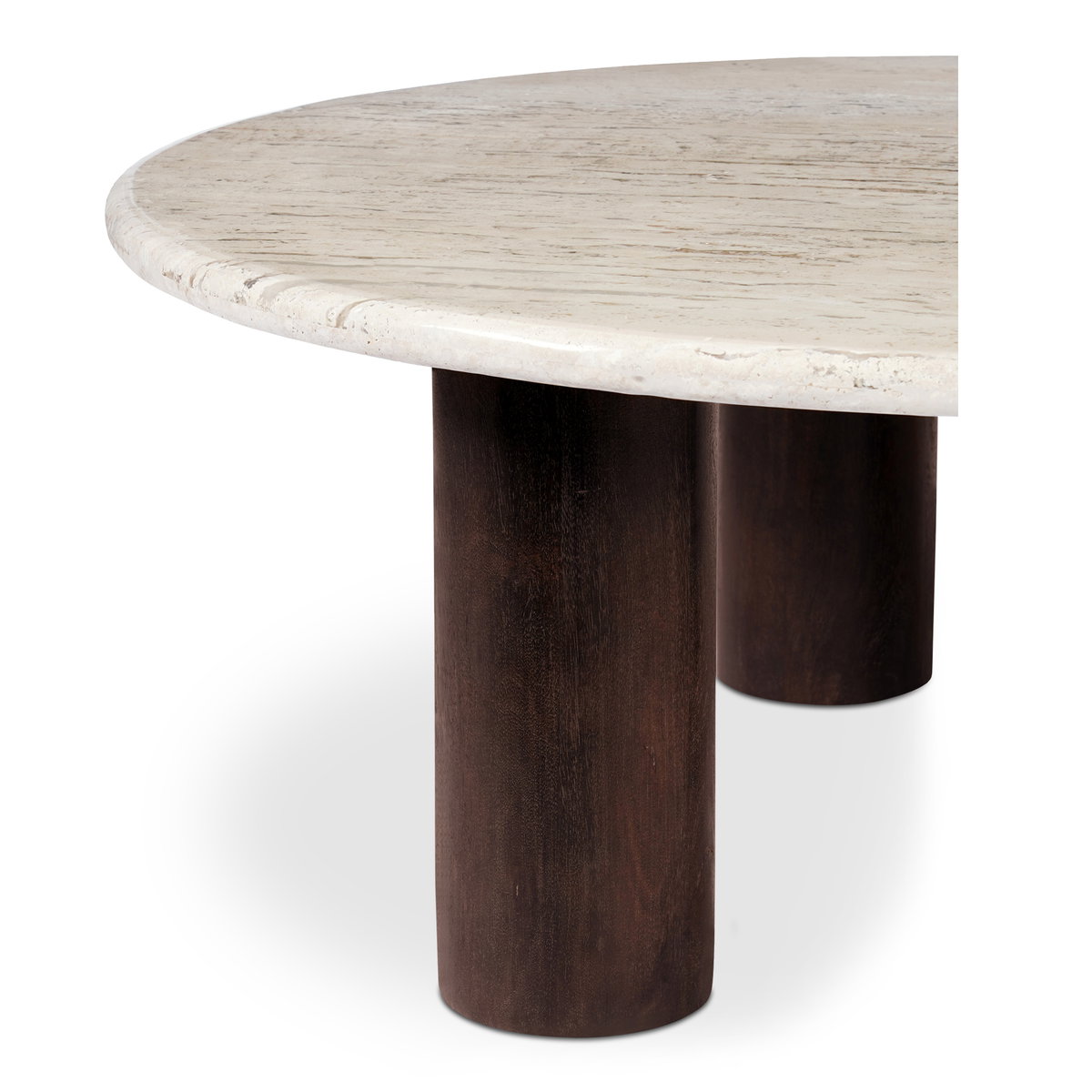 Landon Coffee Table Beige Travertine, by Moe's Home, 42" width x 16.14" height x 42" depth View 5