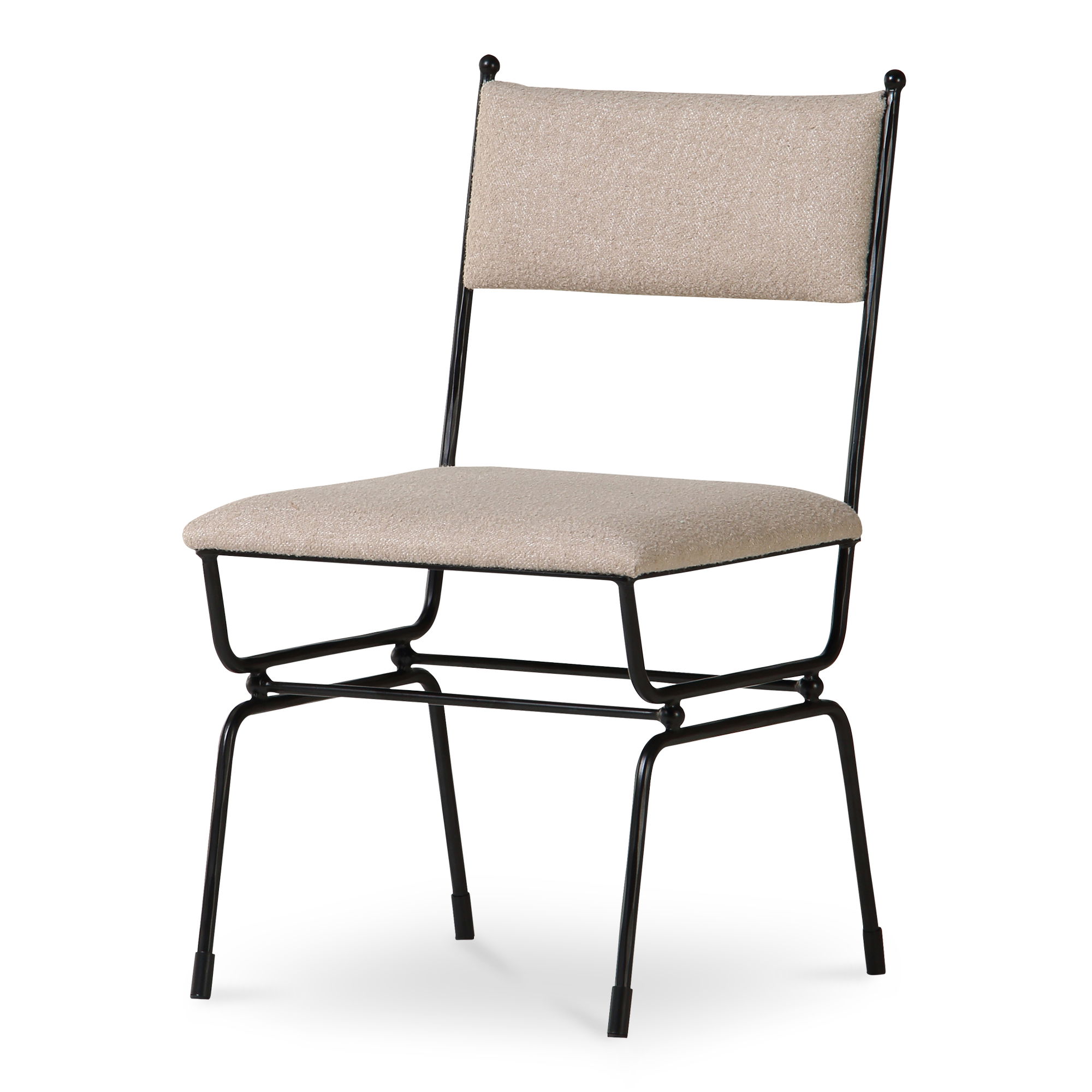 Posta Dining Chair Beige, by Moe's Home, 18.3" width x 33.75" height x 21.65" depth View 2