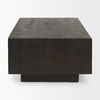 Hayden Dark Brown Wood Rectangular Coffee Table, by Mercana, 48" length x 28" width x 16" height thumbnail 5
