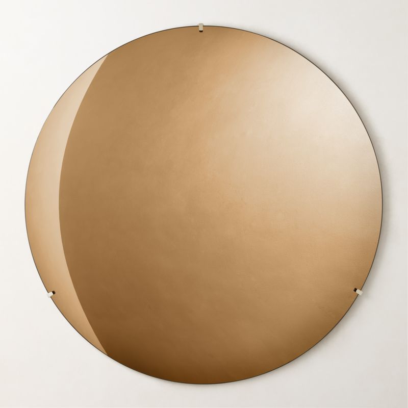 Online Designer Living Room Vidro Convex Smoked Round Wall Mirror 48"
