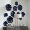 Abella Blue Ceramic Wall Decor, S/3 thumbnail 3
