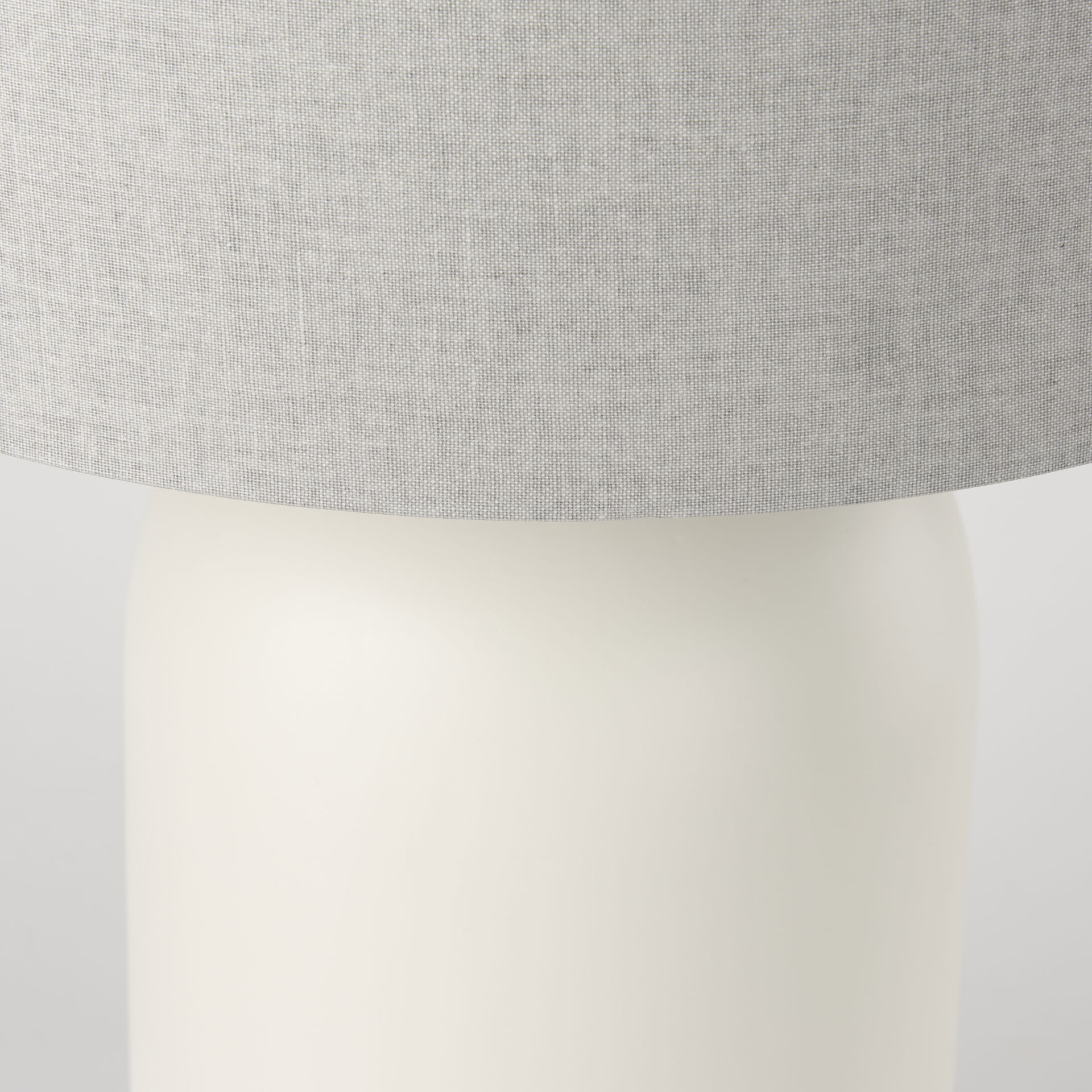 Cato 20.0L x 20.0W x 33.5H Cream Base with White Shade Table Lamp, by Mercana, 18" length x 18" width x 32.8" height View 6