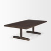 Viktor 55'L Dark Brown Solid Wood Coffee Table, by Mercana, 55" length x 30" width x 17" height thumbnail 6