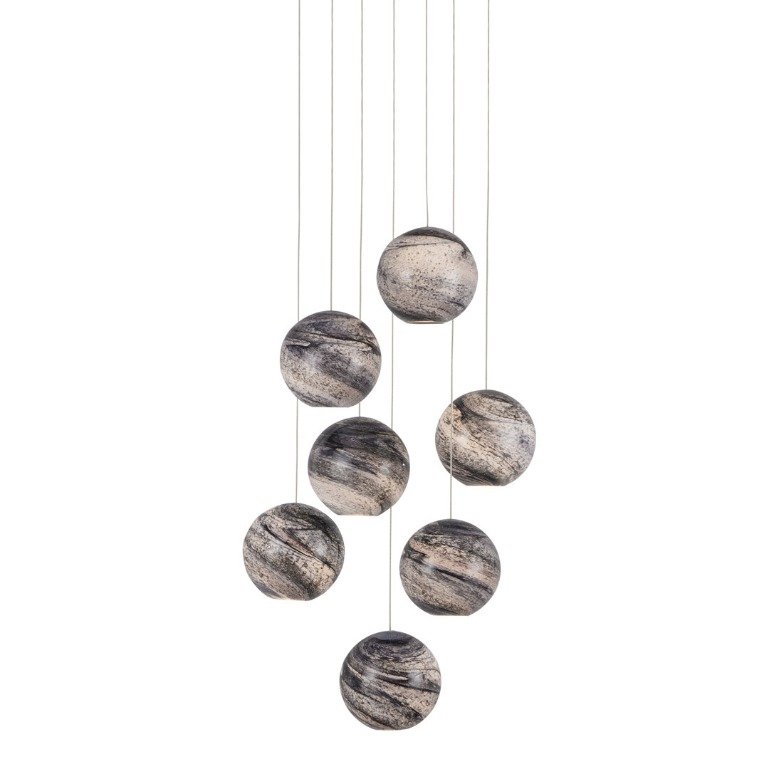 Palatino 7 - Light Pendant, by Currey and Company, 16" width x 11.5" height x 16" depth View 1