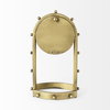 Marian  Gold Studded Table Clock, by Mercana, 7.48" length x 5.71" width x 12.99" height thumbnail 8