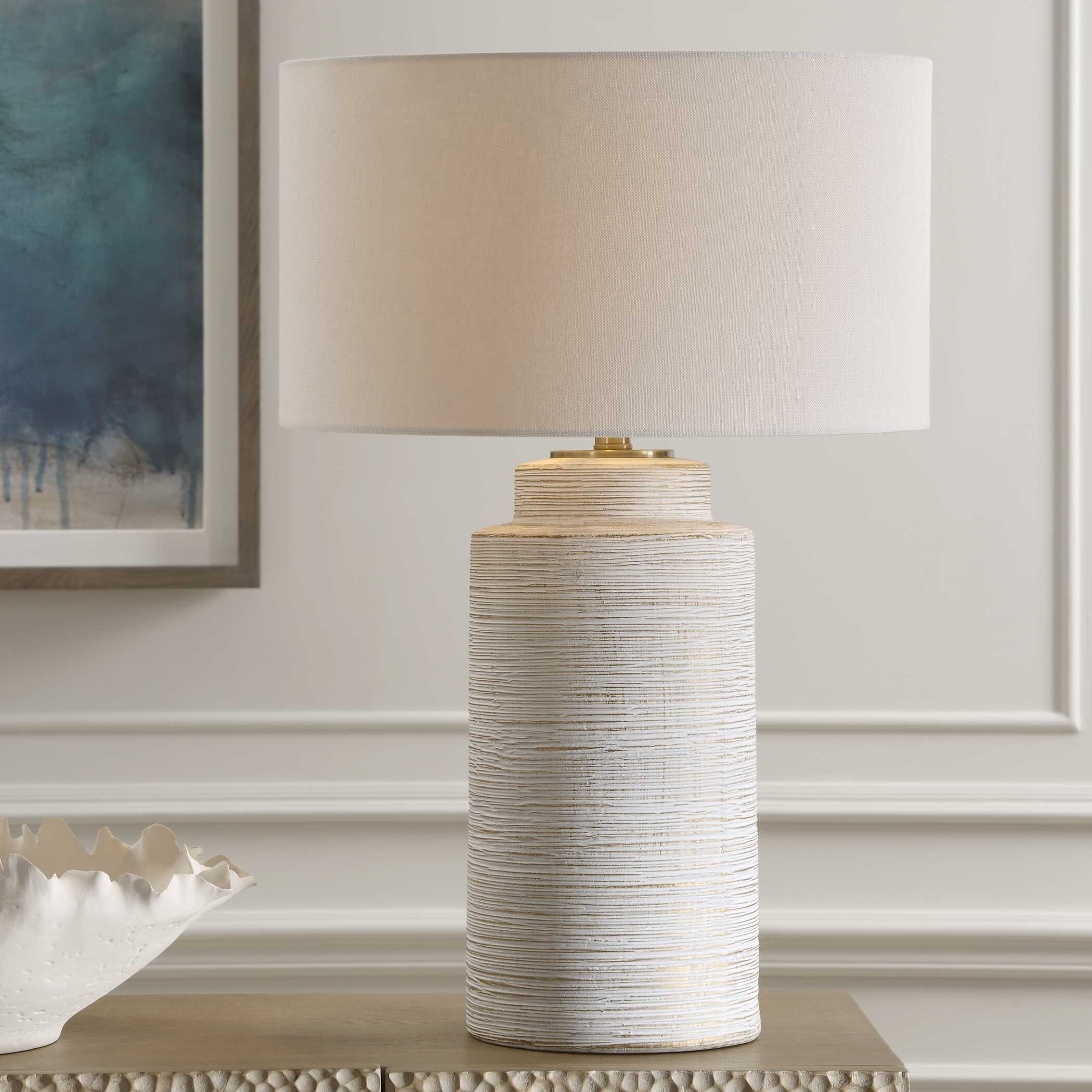 Crimp Ribbed Table Lamp large image 