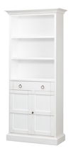 Bookcase With Doors, Cortina White, Shelving & Bookcase by Sarreid, 35" length x 16" width x 78" height thumbnail 1