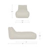 Lirio Outdoor Chaise Cream, Chaise Lounges & Daybed by Moe's Home, 39" width x 31.5" height x 78" depth thumbnail 8