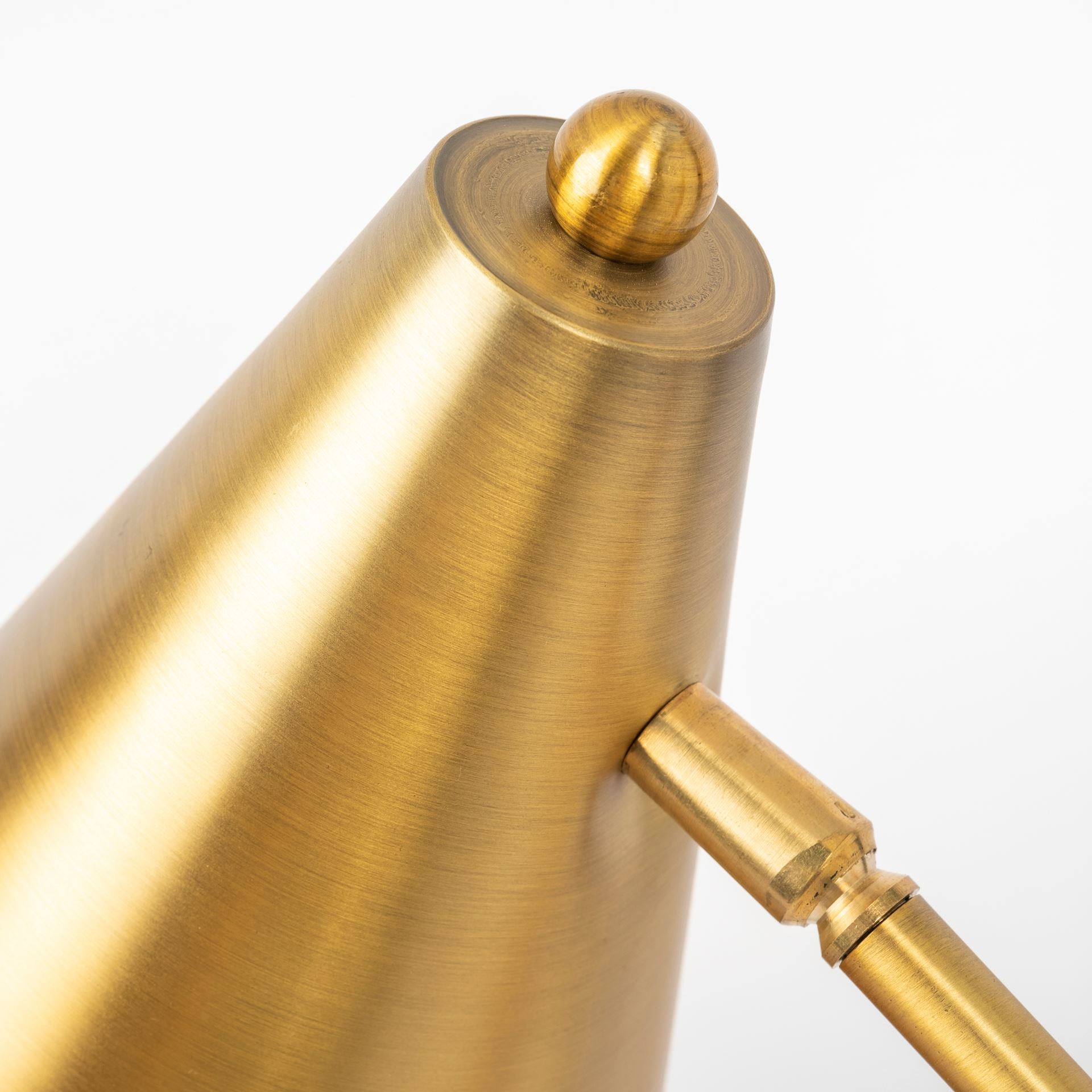 Fragon I (26'H) Gold-Tone Metal Adjustable Cone Shade Table Lamp large image 