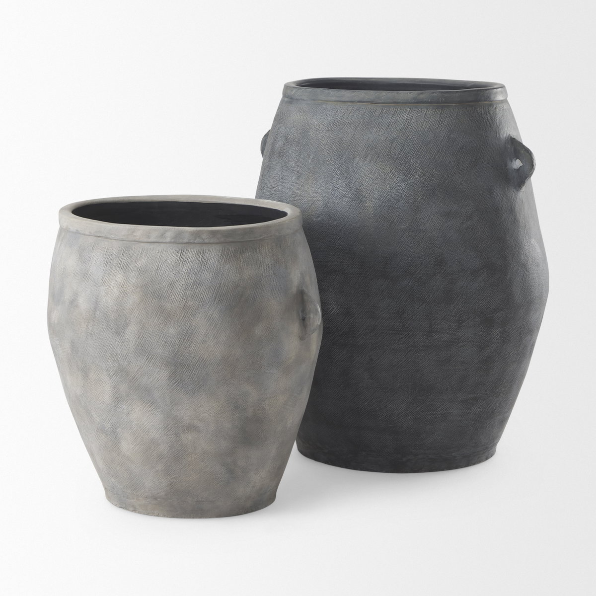 Zuma  Light Gray Ceramic Floor Vase, by Mercana, 27.17" length x 18.11" width x 24.41" height View 11