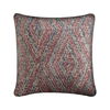 Nicand 18 x 18 Red/Blue Diamond Pattern Decorative Pillow Cover, by Mercana, 17.7" length x 17.7" width x 1.6" height thumbnail 1