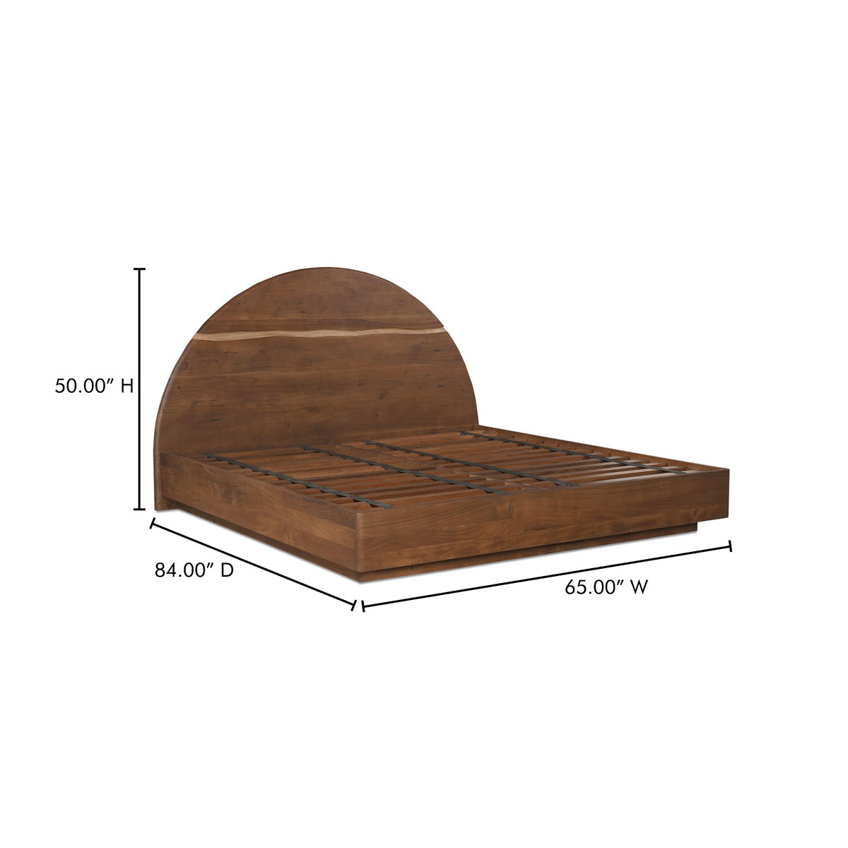 Watson Queen Bed Brown, by Moe's Home, 65" width x 50" height x 84" depth View 15