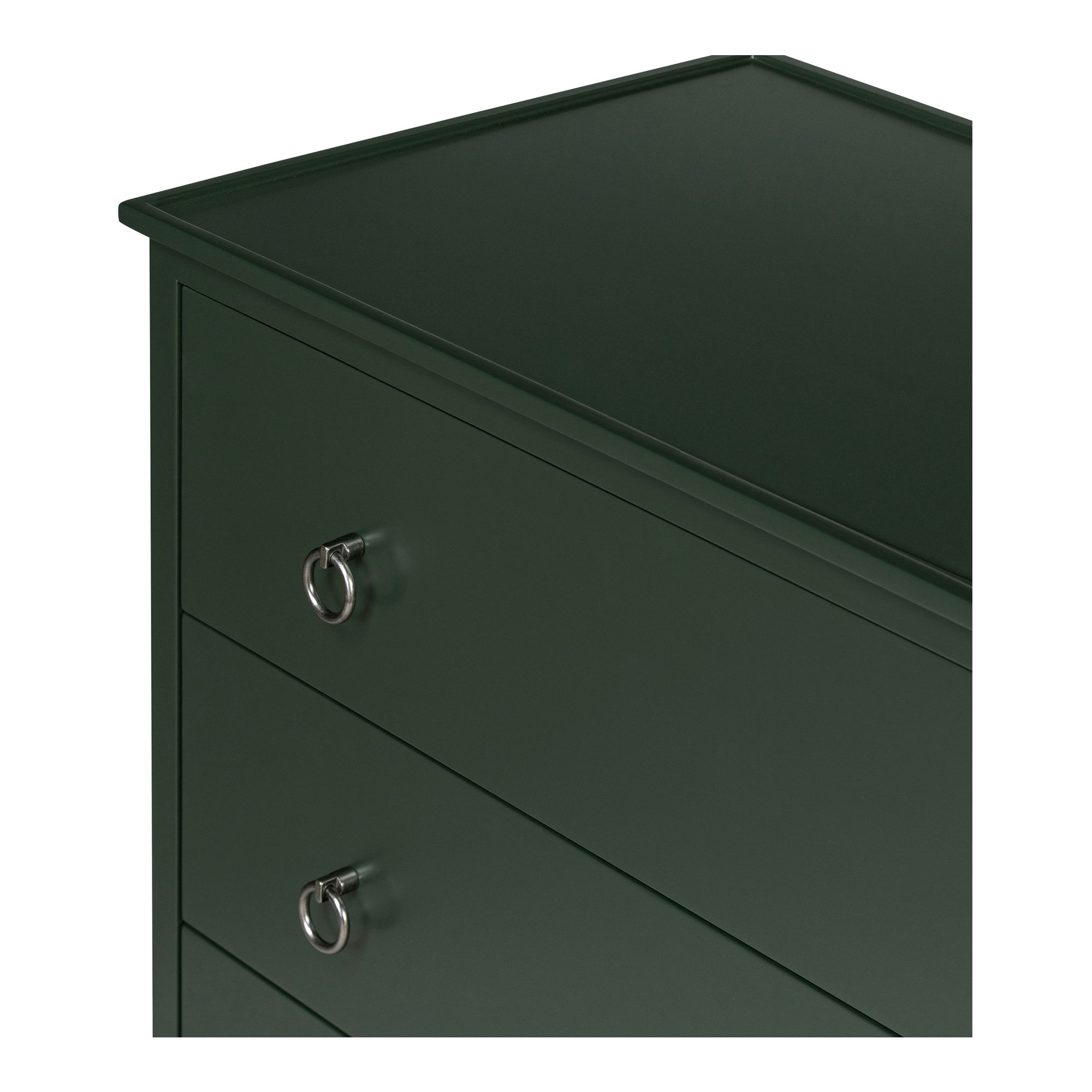 Reagan 6 Drawer Dresser Deep Green, by Moe's Home, 63" width x 30.25" height x 18.5" depth View 6