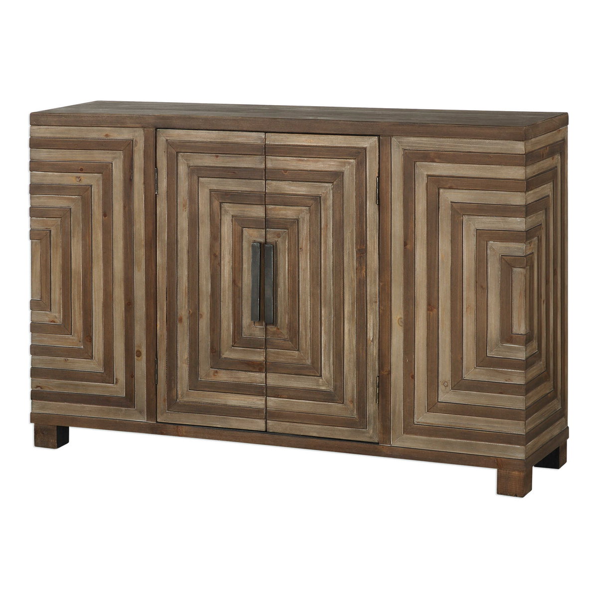 Layton Geometric Console Cabinet, Furniture by Uttermost, 48.5" width x 33" height x 12.5" depth View 4