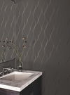 Wavy Stripe Black Metallic Wallpaper thumbnail 1