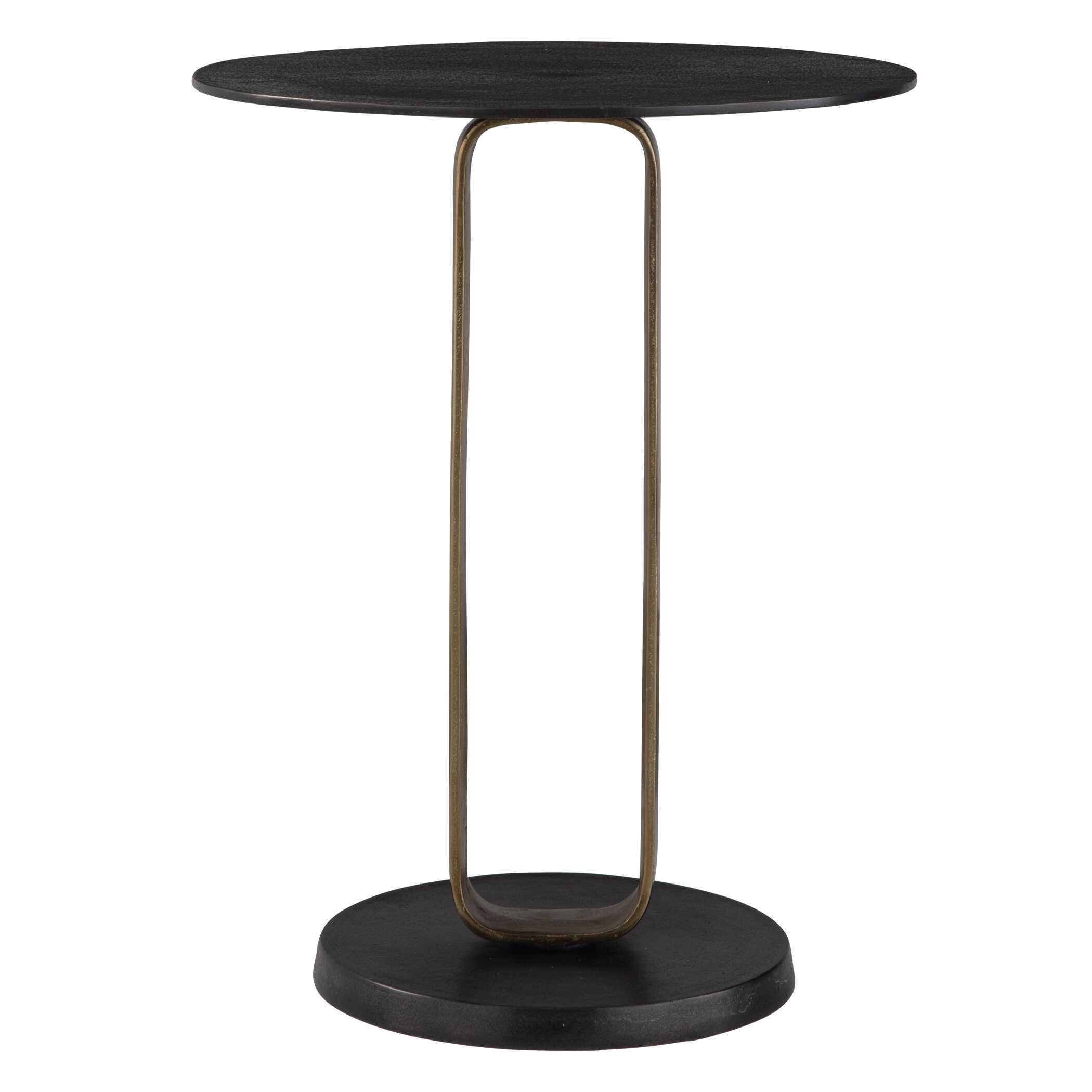 Aperture Brass Accent Table, Furniture by Uttermost, 17.3" width x 23" height x 17.3" depth View 5