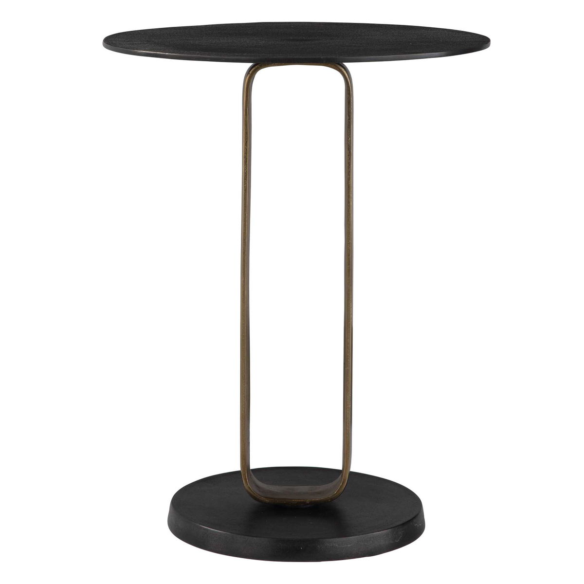 Aperture Brass Accent Table, Side & End Table by Uttermost, 17.3" width x 23" height x 17.3" depth View 5