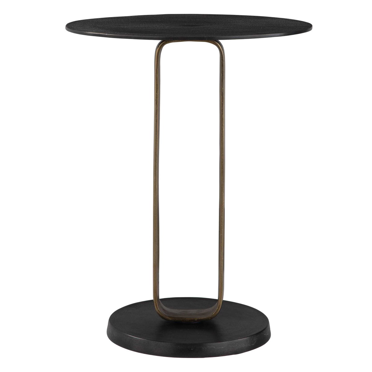 Aperture Brass Accent Table, Side & End Table by Uttermost, 17.3" width x 23" height x 17.3" depth View 5