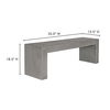 Lazarus Outdoor Bench Dark Grey, Benche by Moe's Home, 55.25" width x 18.5" height x 15.75" depth thumbnail 7