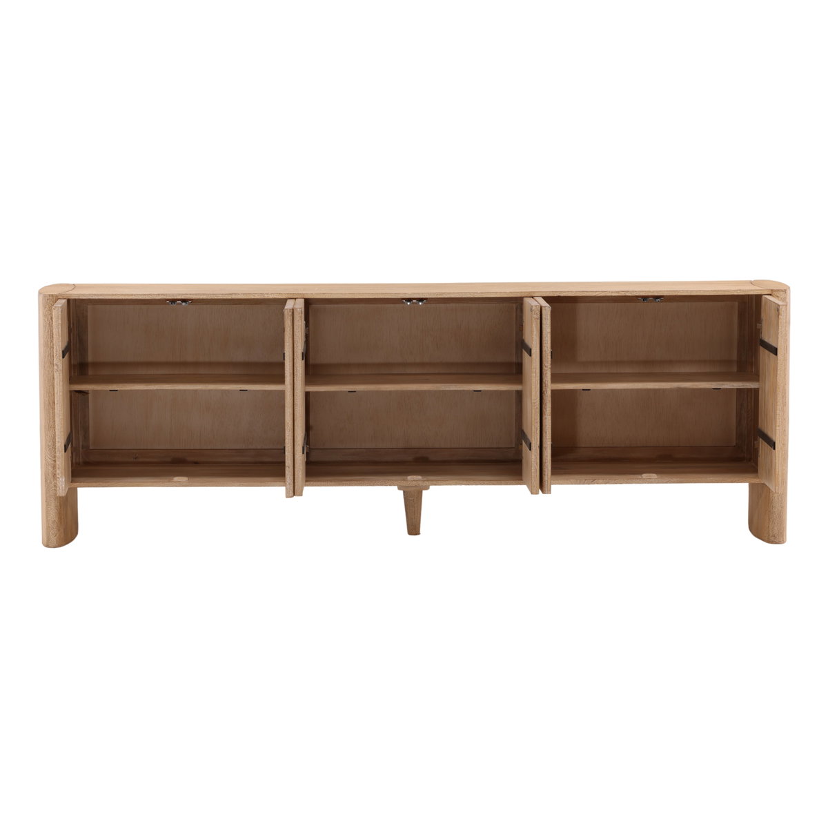 Lorcan Sideboard Light Natural, Sideboards & Buffet by Dovetail, 94.3" width x 32" height x 17.75" depth View 5